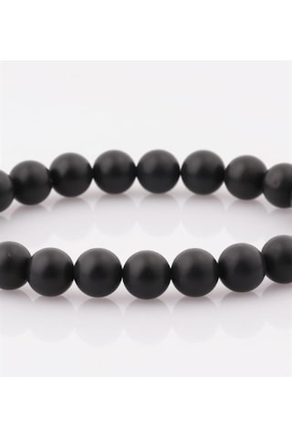 Tesbih Sakarya Mat Oniks Doğaltaş Unisex Bileklik Siyah