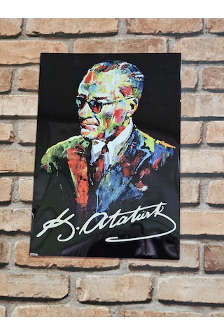 Atatürk Karizmatik Metal Poster