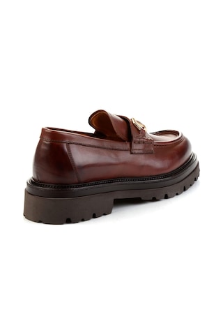 Bambi Kahve Hakiki Deri Erkek Loafer Ayakkabı E01901149441 Kahve