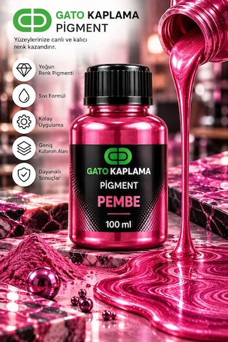 Gato Kaplama Solvent Bazlı Transparan Sıvı Pigment Boya 100 Ml Pembe Renk Renklendirici
