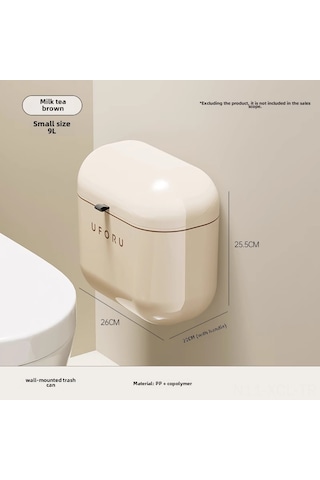 Konesam Duvar Montlu, Kapağlı, Büyük Açık, Delik Açmadan Yüklenir, Su Ve Koku Geçirmez, Banyo/mutfak Kullanıma Özel Geniş Kapasiteli Çöp Kutusu Küçük Boy Diğer