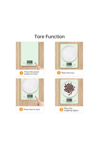 Xindoker Ev Kullanıma Küçük Mutfak Terazi, Hassas Sensörlü, Cam Platform, Usb Şarjlı, Çok Birim Dönüştürücü Beyaz Dijital Besin Tartısı Çok Renkli