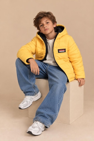 Alexandergardi Puffer Kapüşonlu Unisex Çocuk Şişme Mont Sari