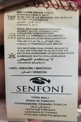 Senfoni Kadın Viskon Penye Düğme Yaka Uzun Kol Pijama Takımı 10383 -1 Adet Kırmızı