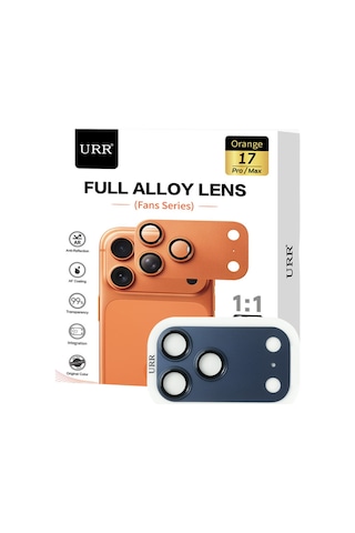 Urr Apple Uyumlu iPhone 17 Pro Fans Series Full Alloy Kamera Lens Koruyucu Mavi