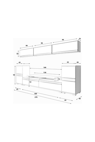 Decoraktiv Ekoflex 9 Mdf Tv Ünitesi Tv Sehpası Ceviz