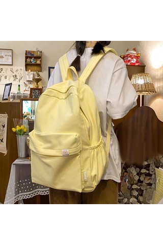 Suntek Düz Renk Sırt Çantası Kamp Için Hafif Açık Sarı