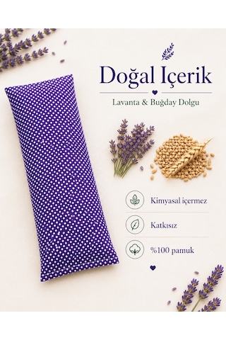 Lavande Çiftlik Lavanta Dolgulu Göz Yastığı Puantiyeli Çok Renkli