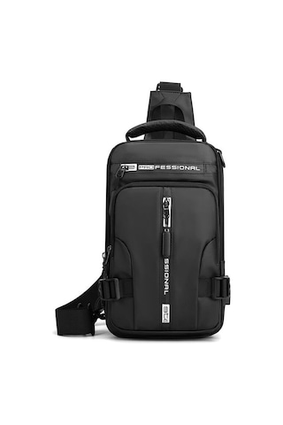 Erkekler İçin Şık Ve Fonksiyonel Omuz Çantası - Günlük Kullanım İçin Pratik Sırt Çantası Siyah