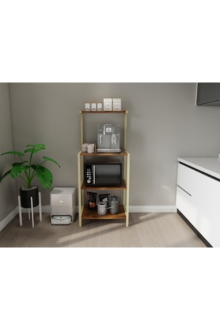 Sali Kahve Köşesi Çok Amaçlı Mutfak Mikrodalga Dolabı Amalfi Renk