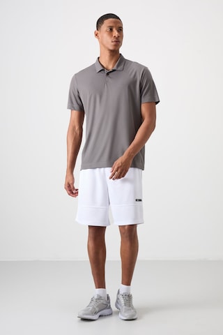 Tommy Life Koyu Gri Logo Baskılı Standart Kalıp Polo Yaka Aktif Spor Erkek T-shirt - 88252 Koyu Gri