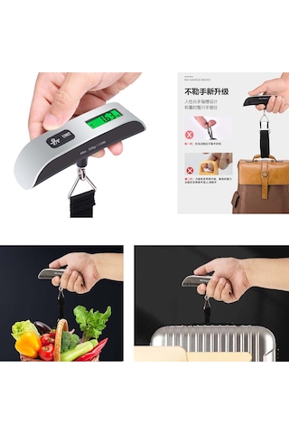 Zhibo Dijital El Bagaj Bavul Tartısı Seyahat Çantası Valiz Vb. Kantarı Fonksiyonlu Terazi Max 50 Kg