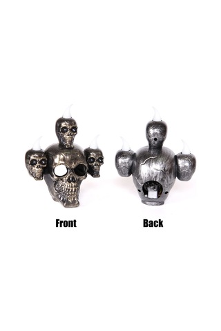 Singree Altın Halloween Dekorasyon Led Işıklı Sandalye Kokulu Dumanlı Kelle Süsü 3 Ag13 Pil + 3 Sandalye + Pinzet Dahil