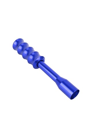 Sones Universal Araç Bükülmüş Desenli Dişli Kafası Vites Topuzu Mavi