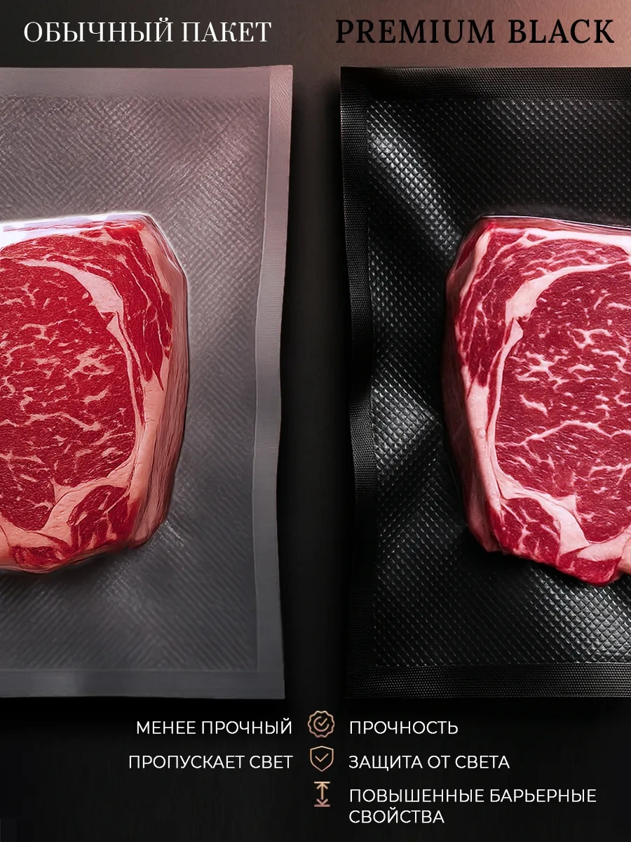 Hauskrafter Vakumlama Makinesi İçin Oluklu Torbalar 25, 28 Cm Şeffaf-siyah 262621193