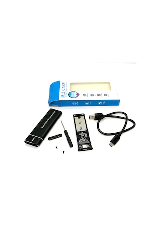 Aogo Ngff/m.2 Nvme Ssd Kutu 2 Si 1 Arada Usb C 10 Gbps Alimunyum