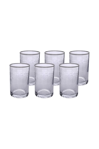 Decorium Kahve Yanı Su Bardağı 6lı Tumbler Elit 02 Platin
