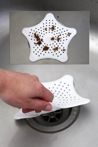 İsgstore Vantuzlu Silikon Kaymaz Yıldız Lavabo ve Küvet Süzgeci Yıldız Süzgeç
