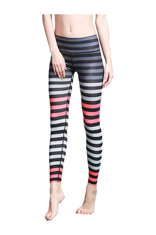 Kadın Baskılı Ve S Şerit Hk51 Paıyıge Yoga Pantolonu Kırmızı - Gri