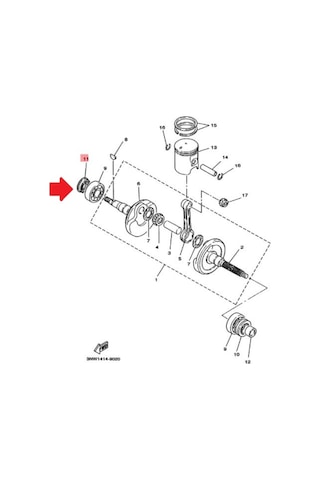 Yamaha Bws 100 Or. Krank Keçesi Sağ 93101-20169 534267072