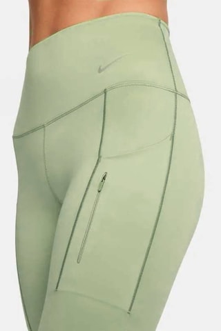 Nike Go Dri Fit İnfinalock High Rise 7/8 Leggings 6 Cepli Toparlayıcı Yüksek Belli Reflektörlü Spor Tayt Açık Yeşil
