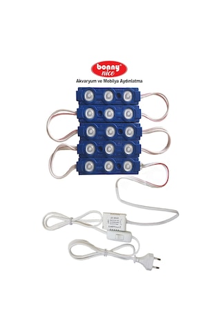 Akvaryum Modül Led Aydınlatma Mavi Işık Anahtarlı 5'Li 432002359