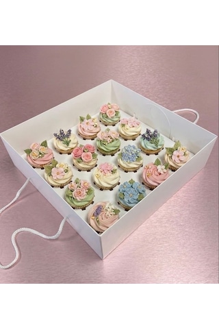 16 Bölmeli Cup Cake Kutusu 35x35x11