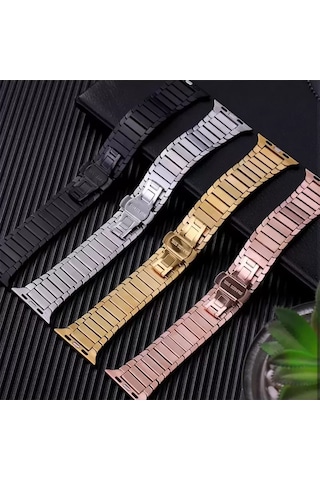Zenviaat Newface Apple Watch Uyumlu42mm Kr413 Fine Steel Kordon - Gold Znv2027