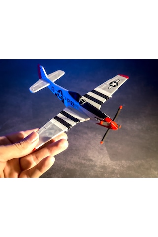 Riti Design - Mustang - P-51d Mustang Savaş Uçağı 3d Model Kit Kartı Maketi