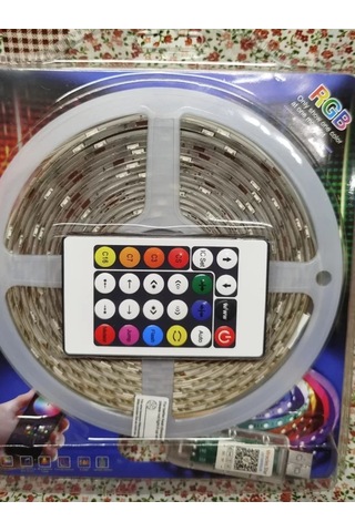 10 Metre, Led Şerit, Usb Bağlantılı, Kumandalı, Ambiyans Işığı Sdr-led-109 Çok Renkli