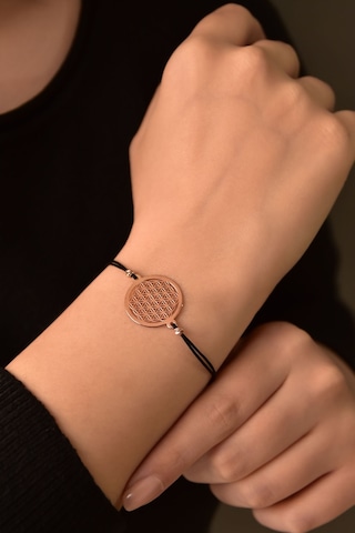 Papatya Silver 925 Ayar Gümüş Dorika Toplu Rose Kaplama Yaşam Çiçeği Kadın Bileklik