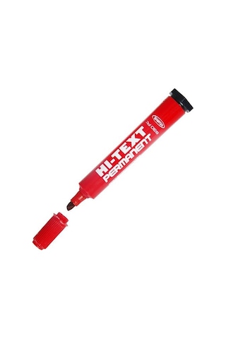 Hi-Text 830Pc Permanent Marker Kesik Uçlu Kırmızı 12 Adet