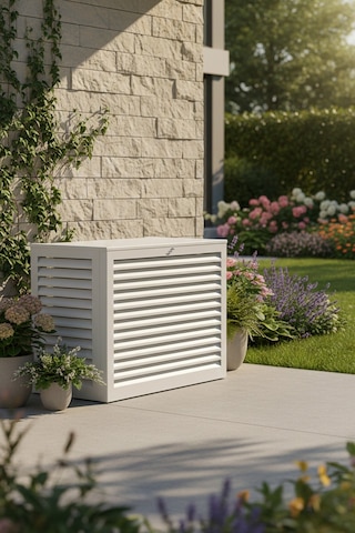 Klima Motoru/dış Ünite Gizleme/koruma Kafesi Xl 120x62x150 H Açısız Condor Beyaz