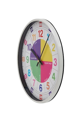 Klik Slim Öğretici Çocuk Odası Saati - 30 Cm Çok Renkli