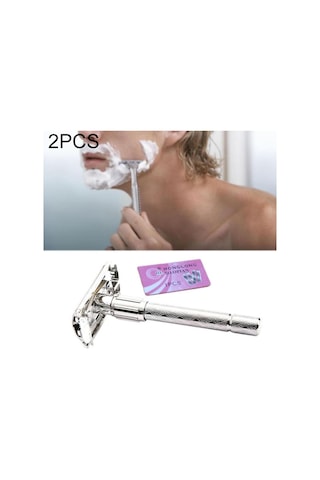 Sones 2 Adet Ayarlanabilir Güvenlik Klasik Paslanmaz Çelik Jilet Erkek Güvenlik Çift Kenarlı Bıçak Tıraş