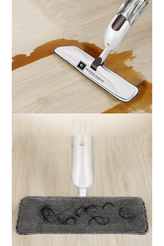 Deterjan Hazneli Sprey Mop + 3 Adet Yedek Mikrofiber Bez