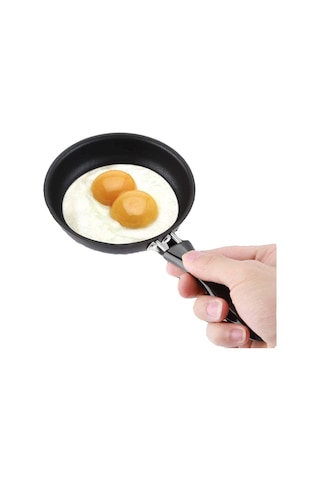 Yifomall Küçük Yumurta Tavası - 12 Cm Demir Mini Tava, Yapışmaz Kaplamalı, Pratik Saplı Diğer