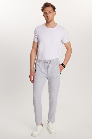 Tudors Unisex Standart Fit Pamuklu 2 İplik Fermuar Cepli Beli Lastikli Bağlamalı Düz Paça Gri Eşofman Altı-34052 gri