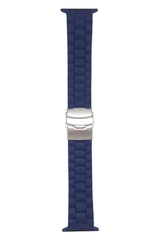 Ekılıf - Apple Uyumlu Watch 42mm - Kordon Silikon Kordon Krd-72 - Lacivert