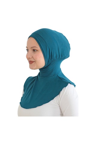 Modish Group Kadın Boyunluklu Hijab Tesettür Pratik Spor Bone - Sarı Turkuaz