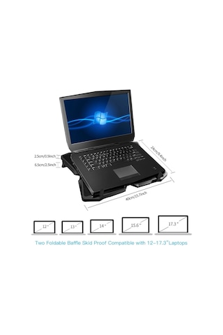 Hpy Pazar Dört Fanlı Laptop Soğutucu 14 17" Notebooklar İçin
