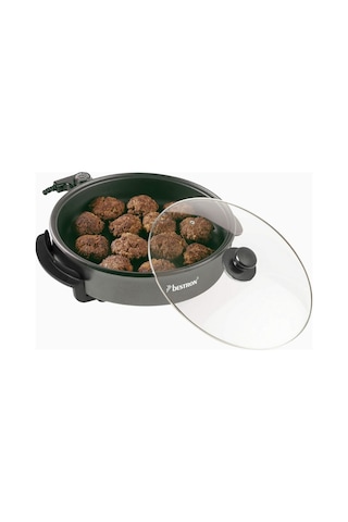 Bestron Xl Elektrikli Party Pan 32 Cm Yapışmaz Tava 1500 W Elektrikli Tencere/tavalar Gri