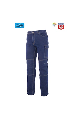 Kot İş Pantolonu Likralı Myform 2150 Denver Denim Renk Mavi