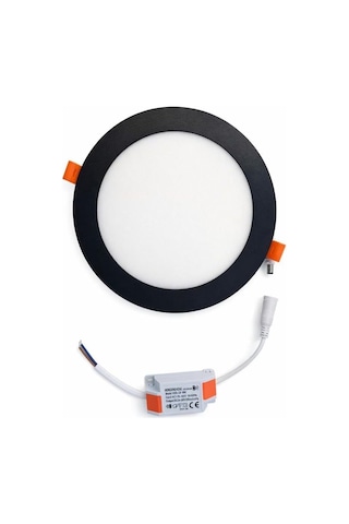 12w Slim Led Panel Spot Sıva Altı Downlight - Siyah Kasa 3000k Sarı Gömme Tavan Lambası Diğer