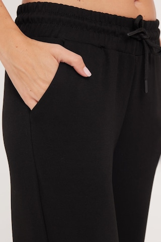 Tudors Kadın Relax Fit Rahat Kesim Modal Kumaş Beli Bağlamalı Lastikli Jogger Siyah Eşofman Altı-39586