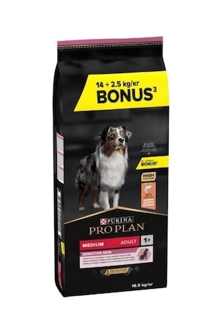 Pro Plan Medium Adult Sensitive Skin Somonlu Orta Irk Yetişkin Köpek Maması 16,5kg