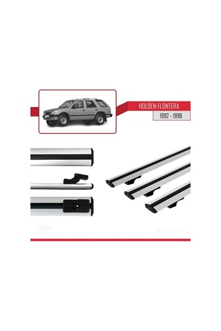 Holden Frontera 1992-1998 Arası İle Uyumlu Basic Model Ara Atkı Tavan Barı Gri 3 Adet