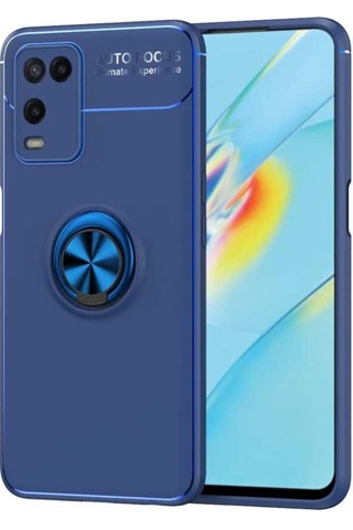Oppo A54 4G Kılıf Zore Ravel Yüzüklü Silikon Kılıf