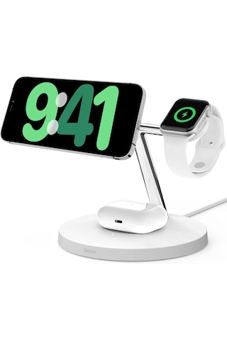 Belkin Boostcharge Pro 3in1 Qi2 15 W Magsafe Şarj Standı