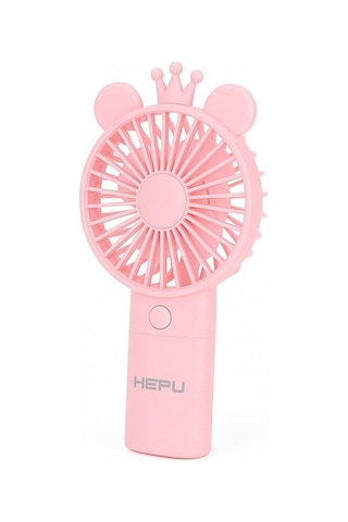Hepu Hp-f05 Usb Şarjlı El Tipi Mini Fan Taç Figürlü Sevimli Tasarım, Hafif Ve Taşınabili